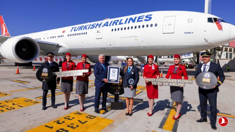 Turkish Airlines постави рекорд на Гинес за „Най-много държави, обслужвани от авиокомпания“