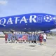 Qatar Airways Пари Сен Жермен UEFA самолет