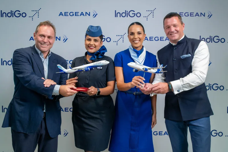 IndiGo и AEGEAN код-шеър партньорство